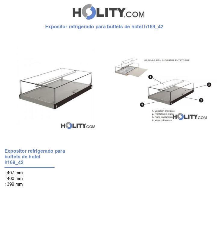 Expositor refrigerado para buffets de hotel h169_42