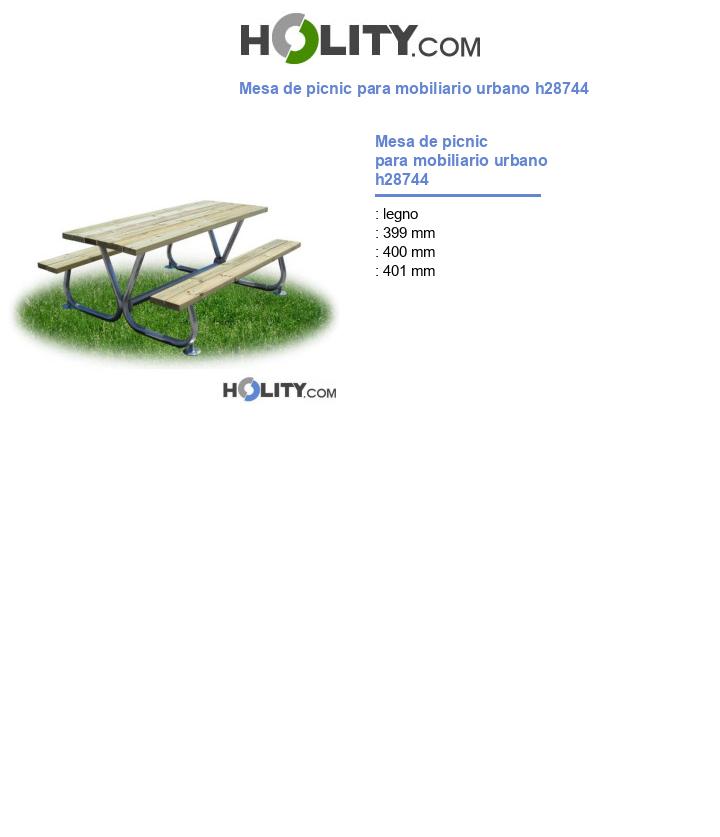 Mesa de picnic para mobiliario urbano h28744