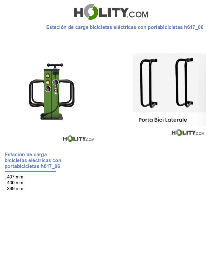 Estación de carga bicicletas eléctricas con portabicicletas h617_06